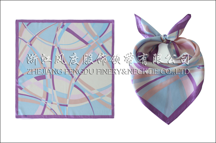 工商銀行 真絲小方巾 規格：53x53cm