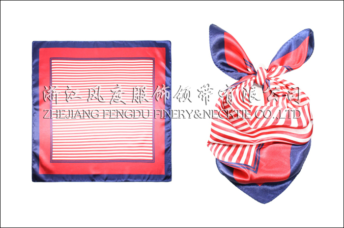 杭州地鐵車務系列 真絲小方巾 規格：53x53cm